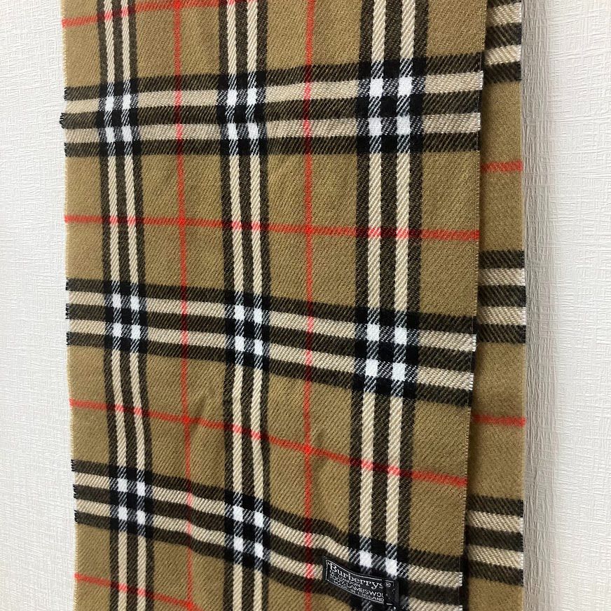【新品タグ付き】BURBERRY バーバリー　ウールマフラー　ノバチェック 〇 Burberry バーバリー ノバチェック ウールマフラー タグ付き