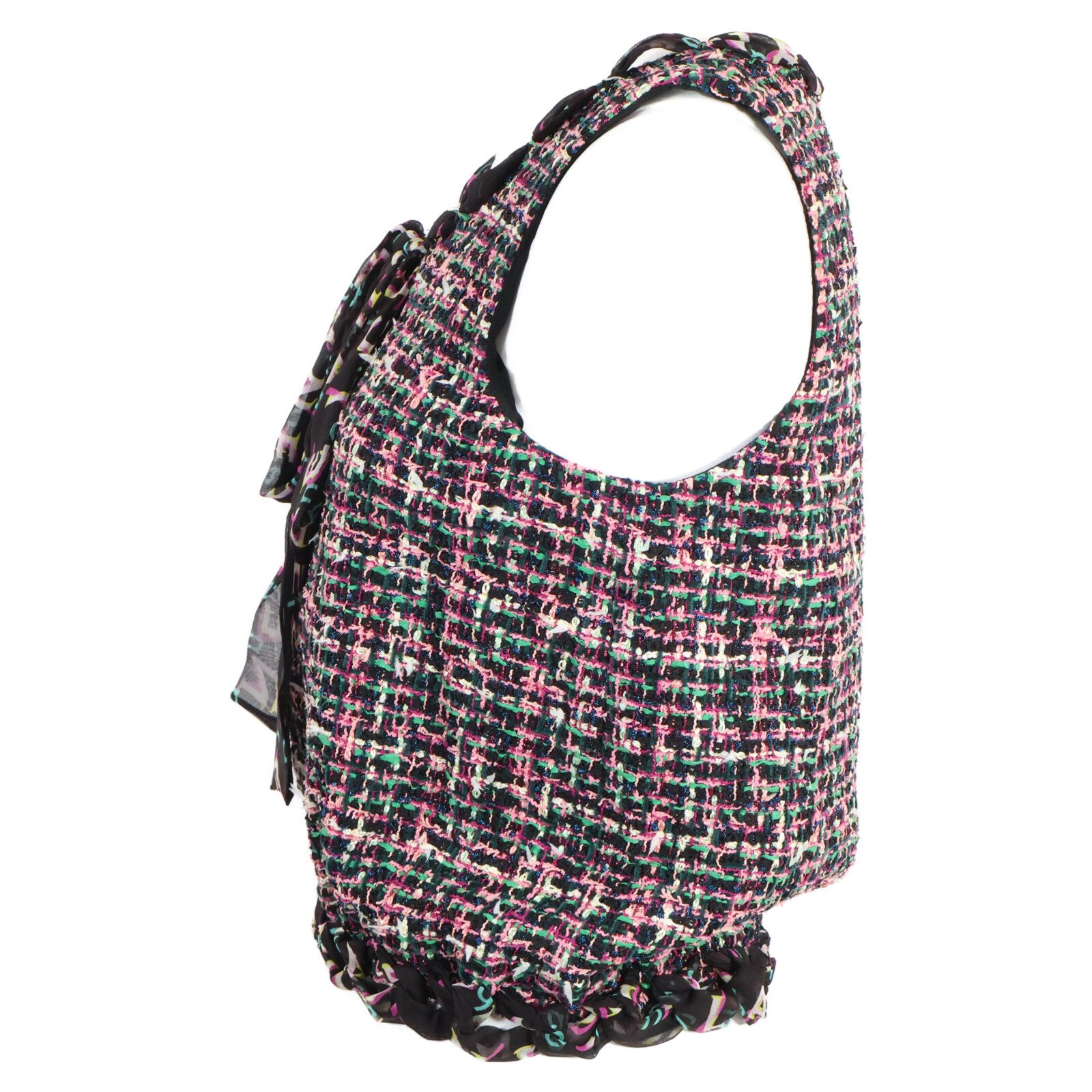 CHANEL - シャネル 【美品/国内正規】P60765V46091 ツイード リボンタイ 34 CHANEL シャネル 【美品/国内正規】P60765V46091 ツイード