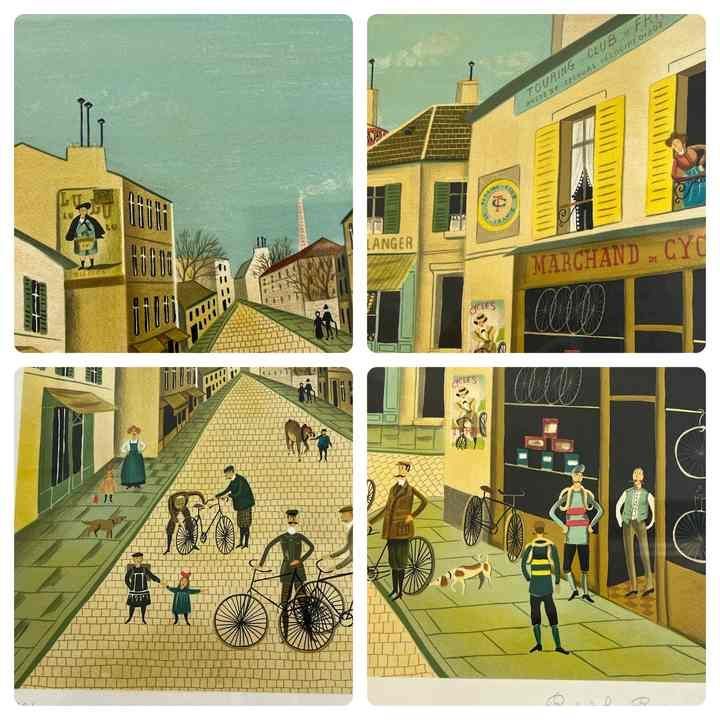 ① 絵画 リトグラフ セット 渡辺豊重 他 直筆サイン入 額縁 インテリア