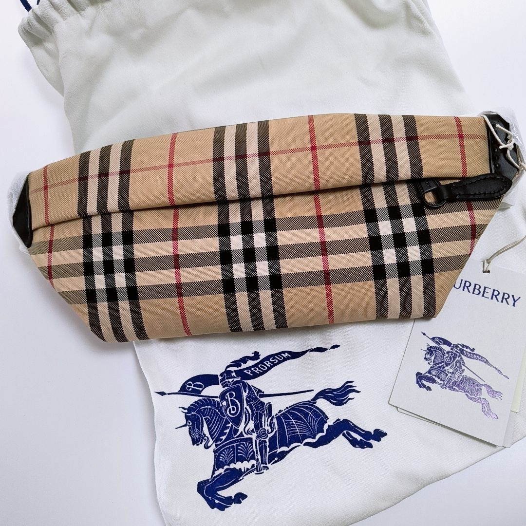新品未使用】BURBERRY スリム ベルトバッグ バーバリー チェック