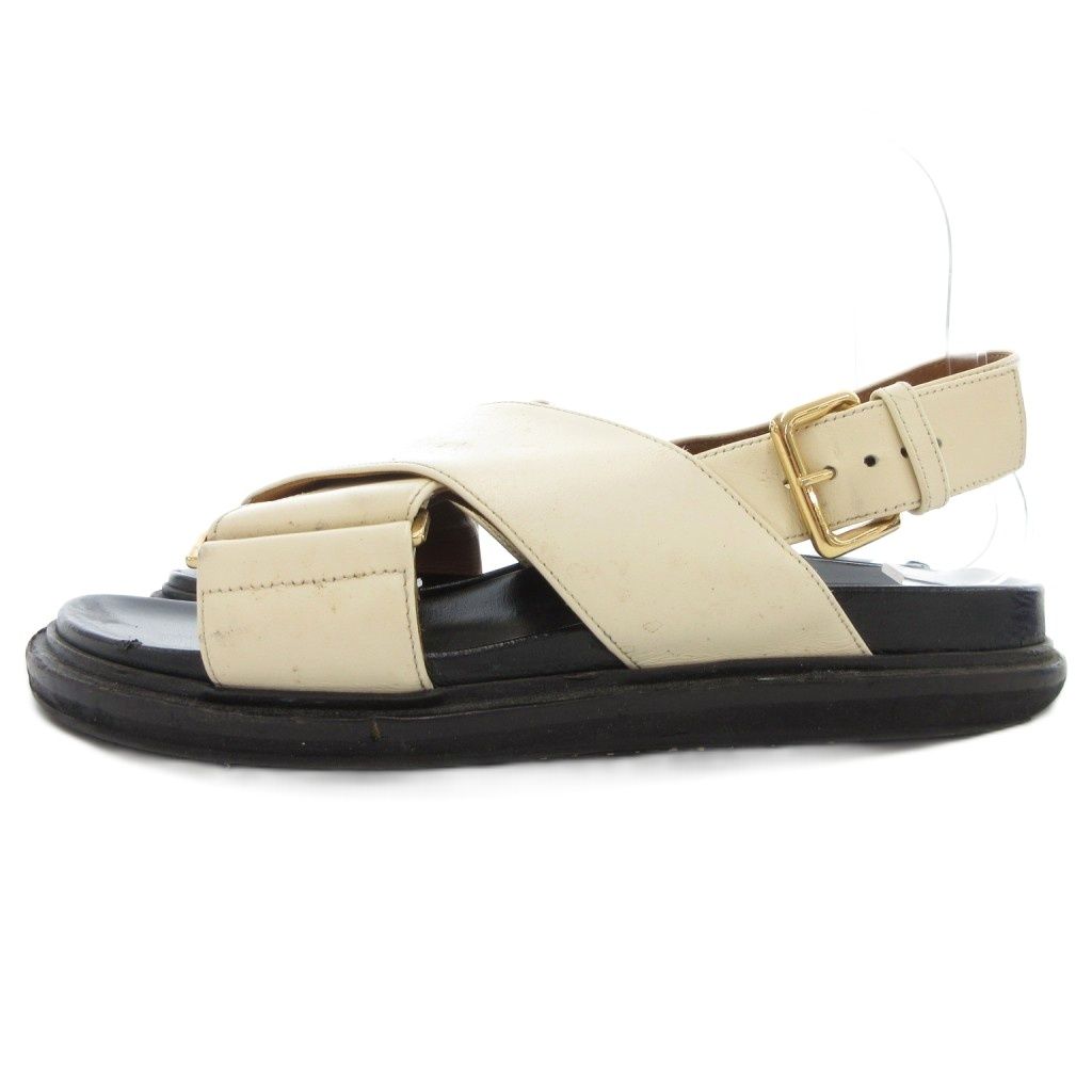 MARNI アイボリー クロスストラップ サンダル マルニ MARNI サンダル シューズ ストラップ クロステープ