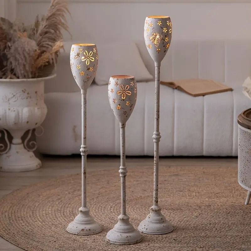 キャンドルウィックケーキスタンドとガラスぶどう3房 キャンドル