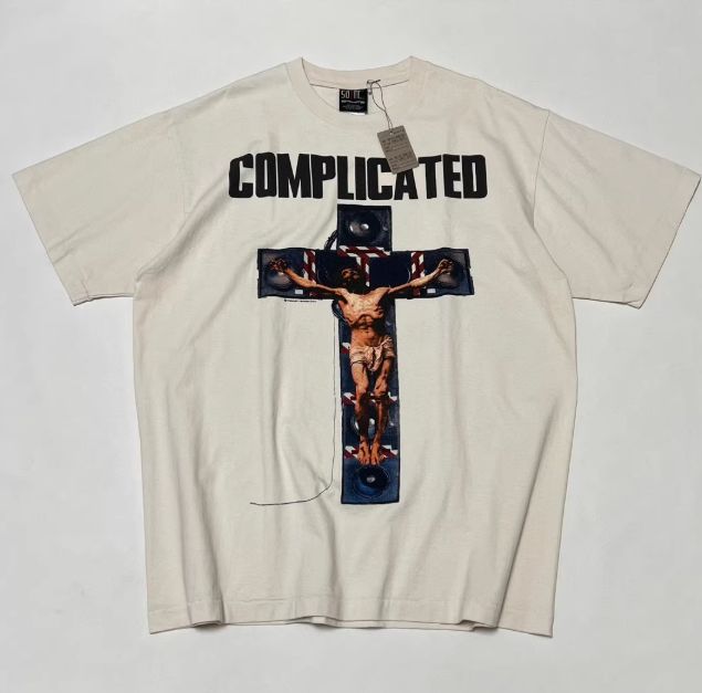 最終値下げ　ARS10+　天然温泉でお肌つるつる divine cross KOSUKE KAWAMURA × SAINT Mxxxxxx COMPLICATED SS TEE ショート