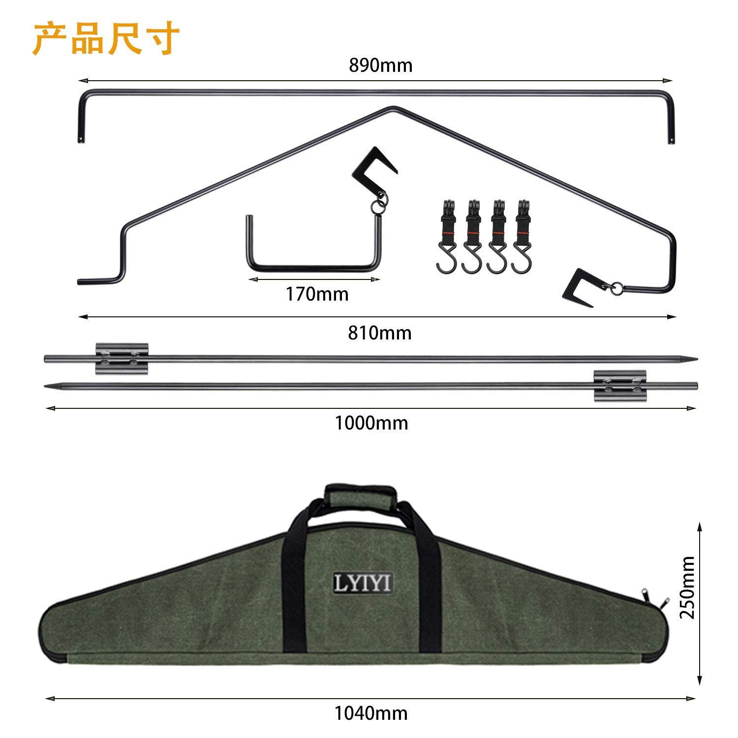 LYIYI ランタンスタンド ランタンハンガー 打ち込み式 スチール