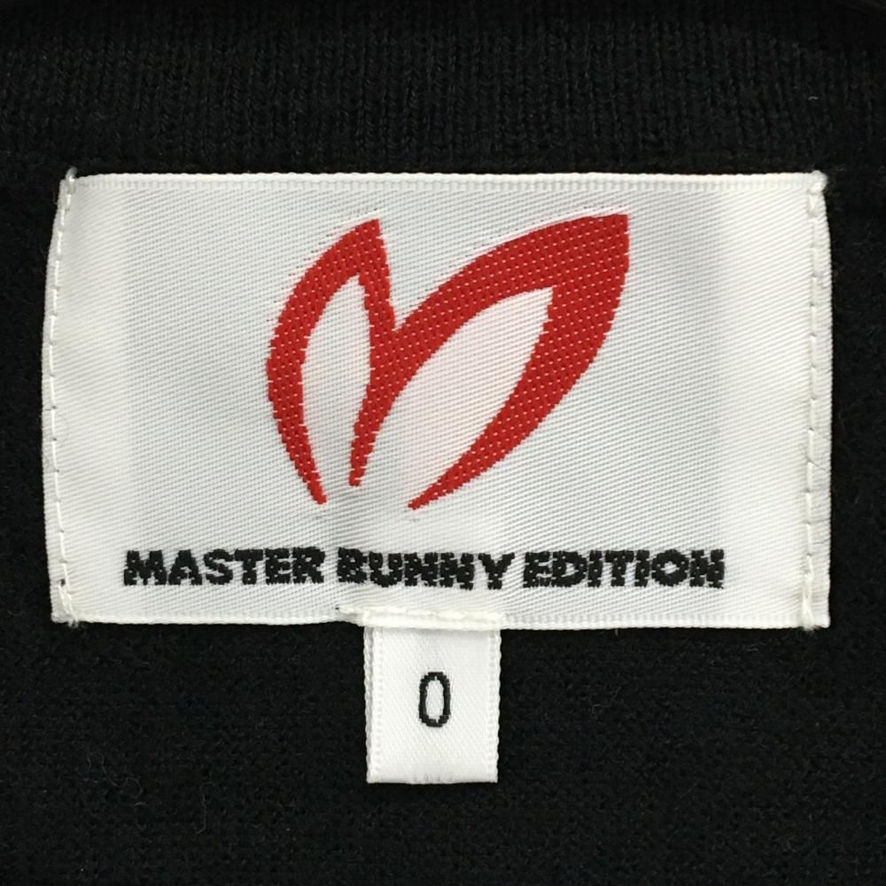 超 マスターバニー フード付セーター 黒 ロゴ白 カシミヤ混 フード取外し可 レディース 0 S ゴルフウェア MASTER BUNNY EDITION LLC-HASEGAWATOSO_COM