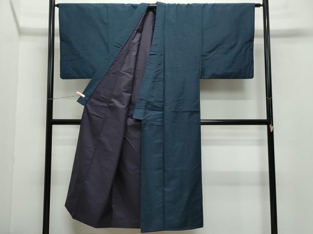 平和屋着物●男性 髭紬 アンサンブル 霞文 正絹 CAAZ0955vf