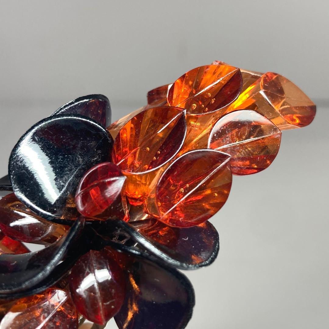 本琥珀 髪飾り 28g 横幅9.5㎝ 東Y5-0920