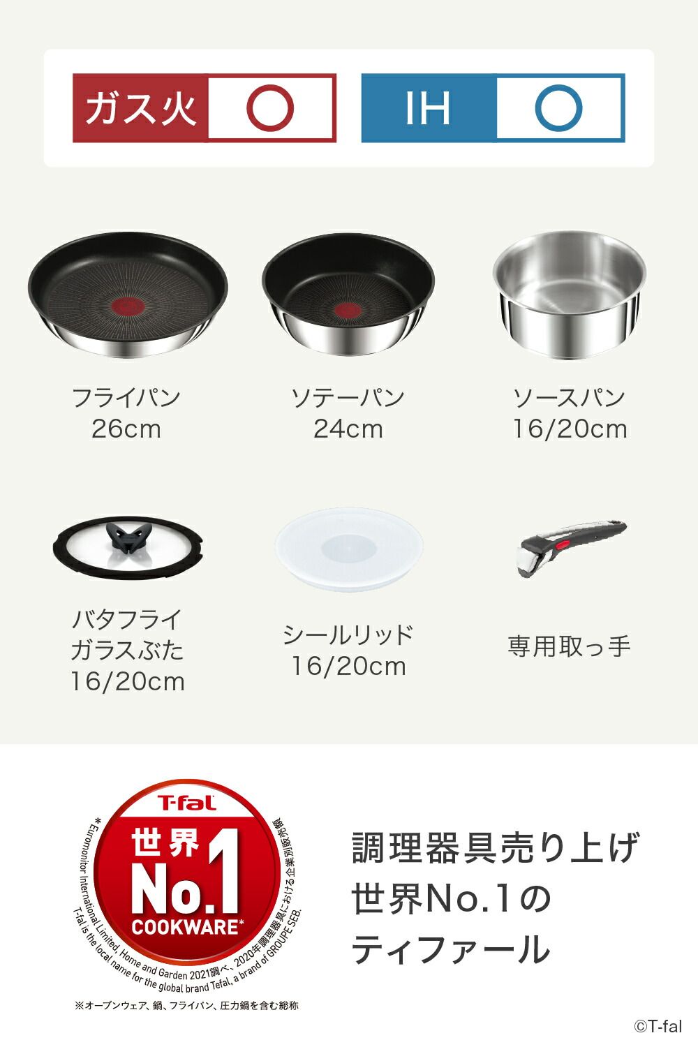 キッチン・食器 T-fal インジニオ・ネオ フライパンセット IH