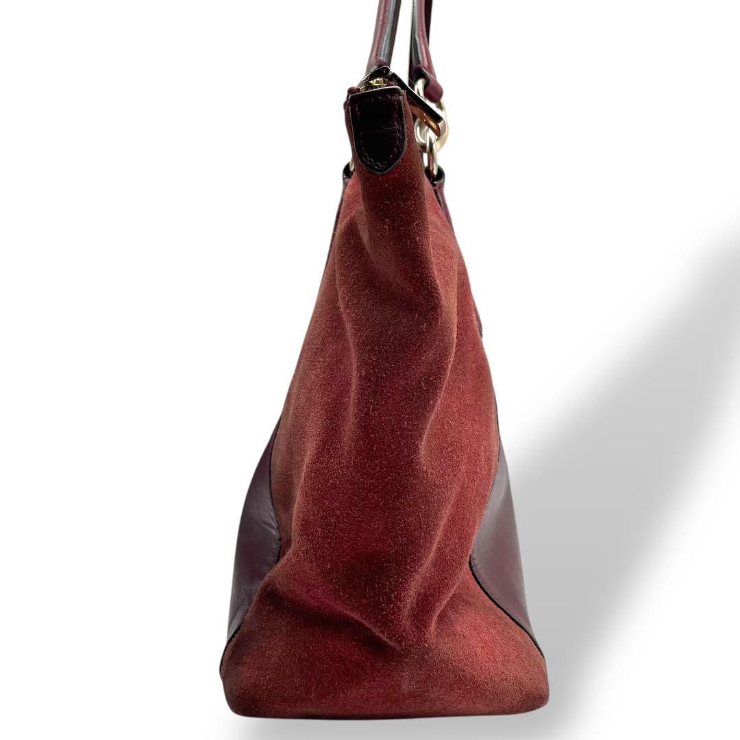 良品 COACH コーチ トートバッグ ワンショルダー スウェード