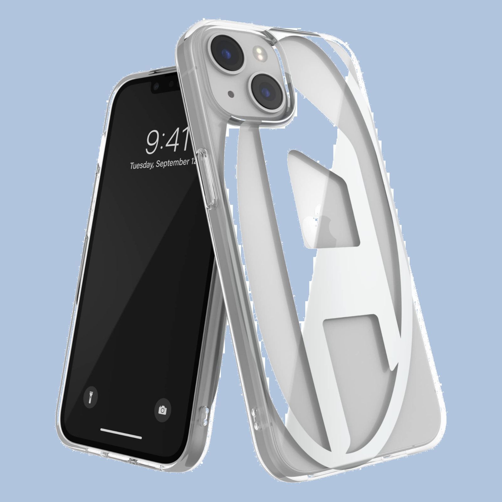 在庫 iPhone13ケース Dロゴ クリアケース ディーゼル iPhone iPhone14ケース 14 | iPhone 13 ケース DIESEL ブランド クリア x シルバーロゴ