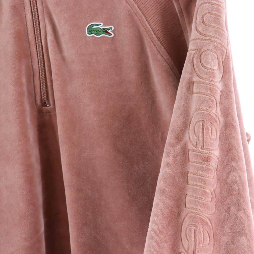 SUPREME (シュプリーム) 18SS×LACOSTE Velour Half-Zip Track Top ...