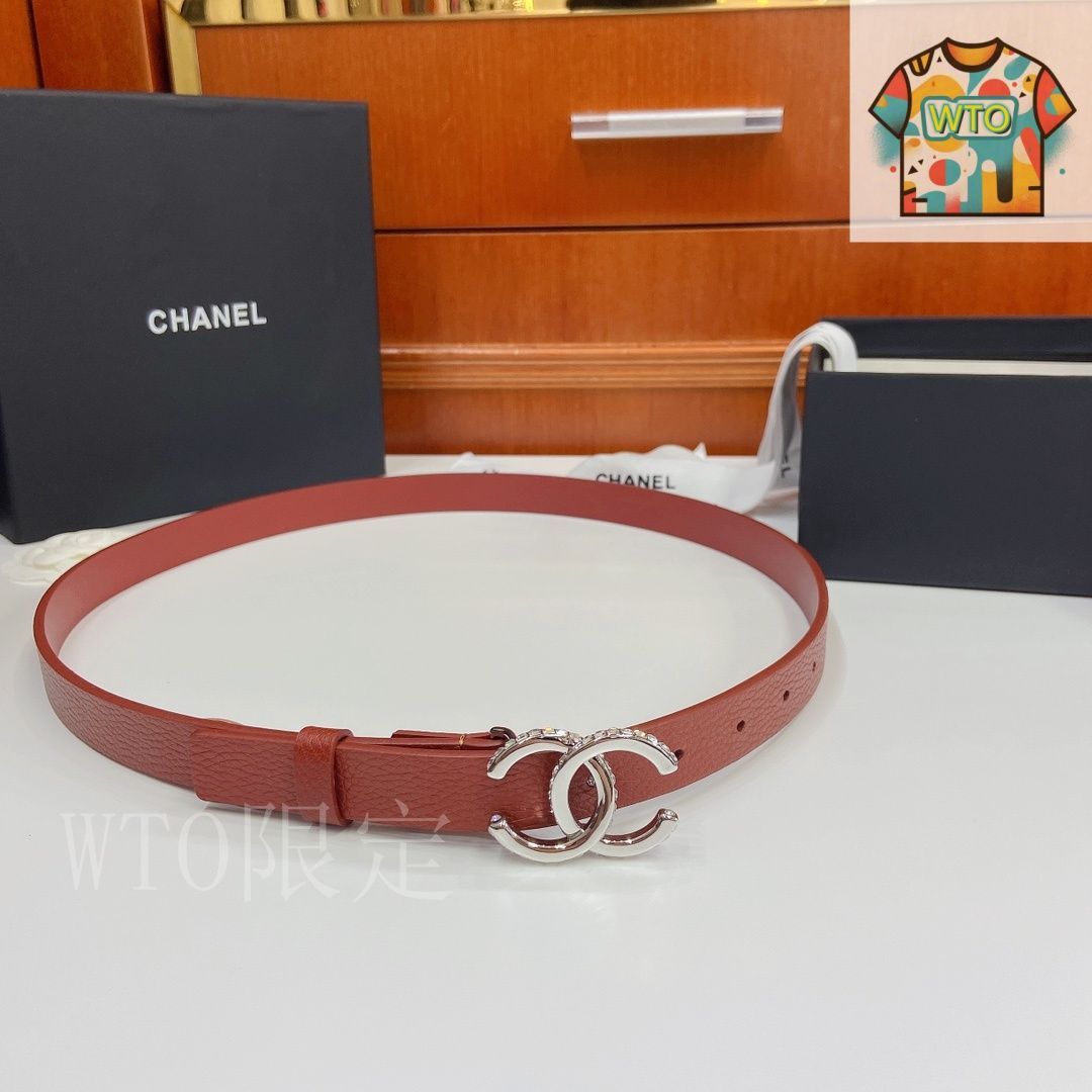 CHANEL ブラウンレザーベルト 今日特価】Chanel ソフトレザーベルト-1 - メルカリ