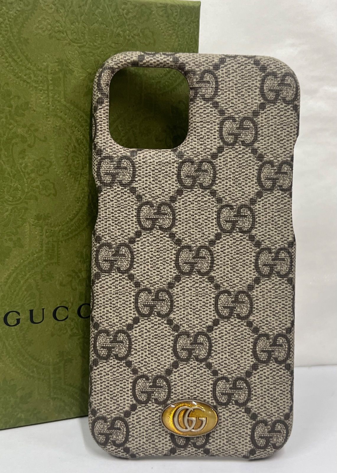 GUCCI グッチ Iphone 13 ケース GG ベージュ ロゴ 09BS302
