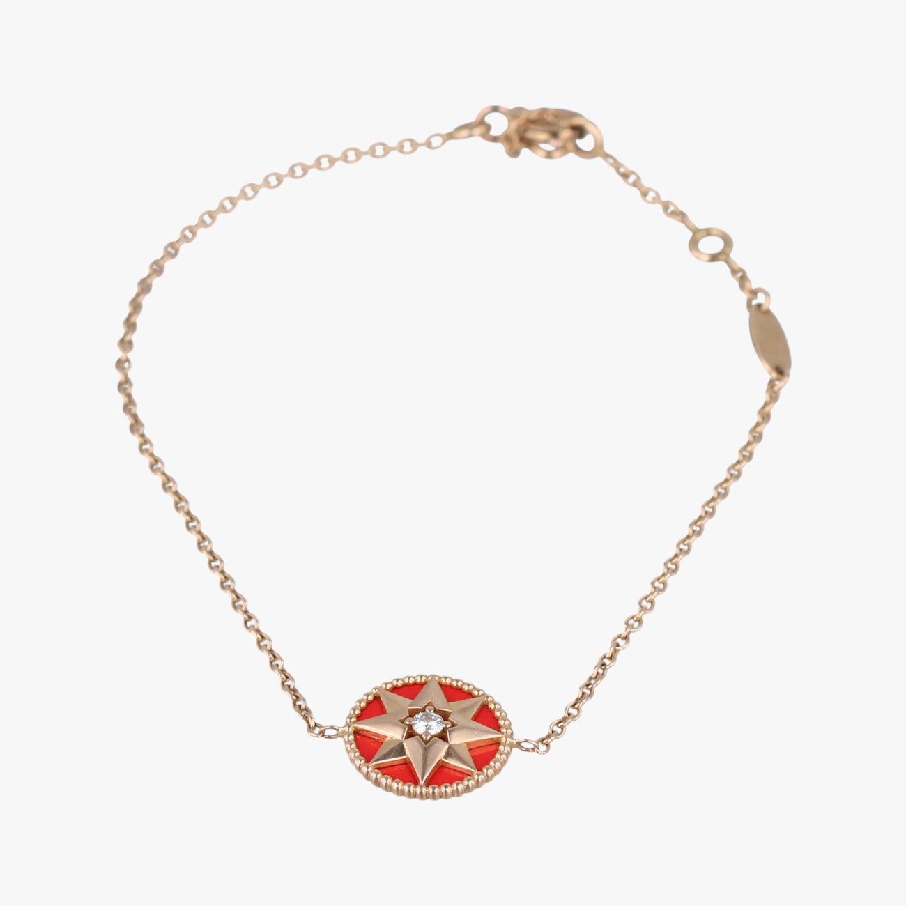 クリスチャンディオールChristian Diorローズデヴァン メダリオンレッド×ゴールドAU750123039