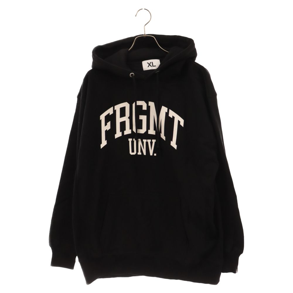 FRAGMENT DESIGN (フラグメントデザイン) UNV SWEAT HOODIE E ユニバーシティ プリント スウェット  プルオーバーパーカー ブラック FRGMT-S7 - メルカリ