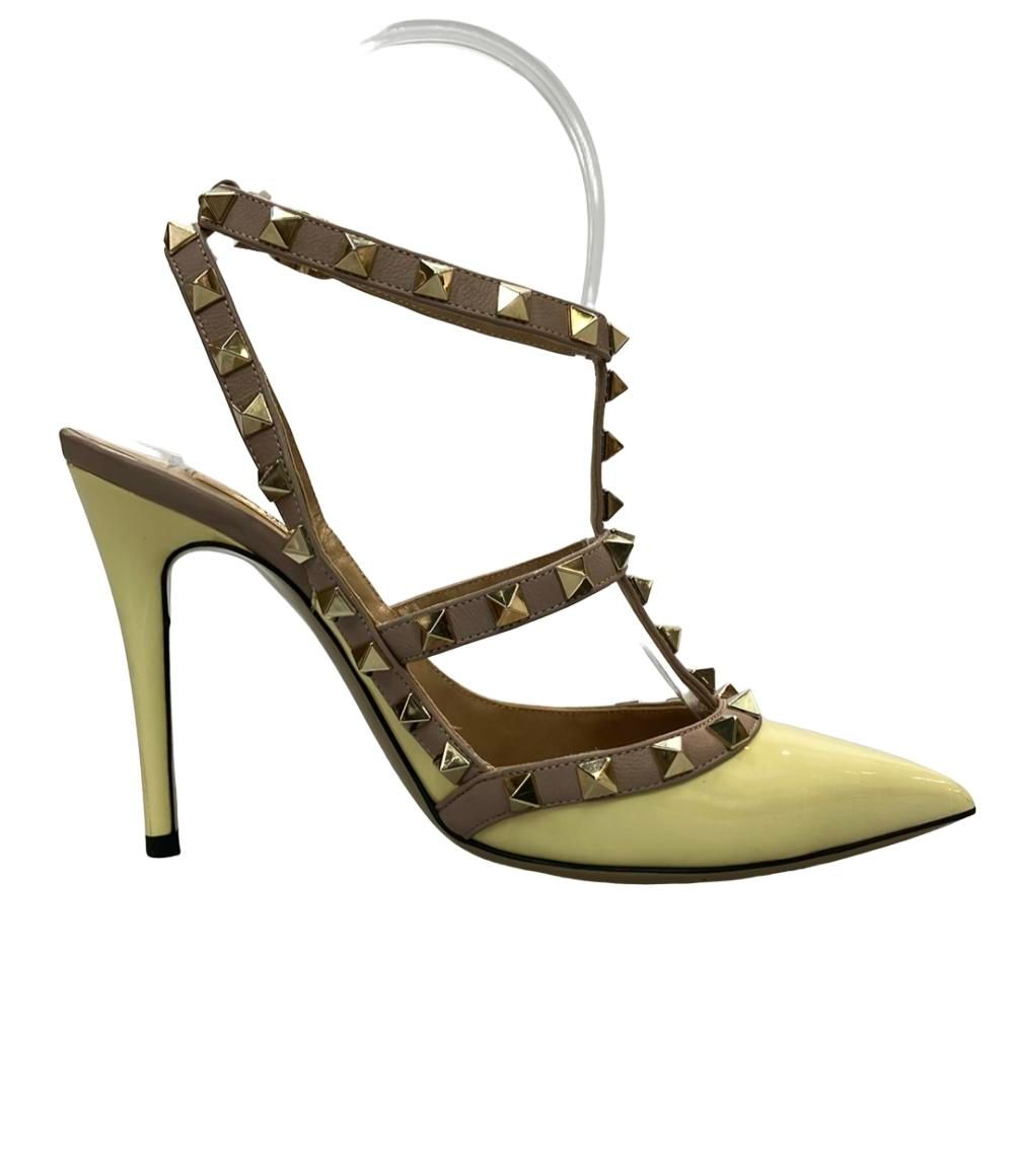 VALENTINO GARAVANI ロックスタッズパンプス ベージュ 35 valentino garavani - ヴァレンティノ・ガラヴァーニ スタッズ