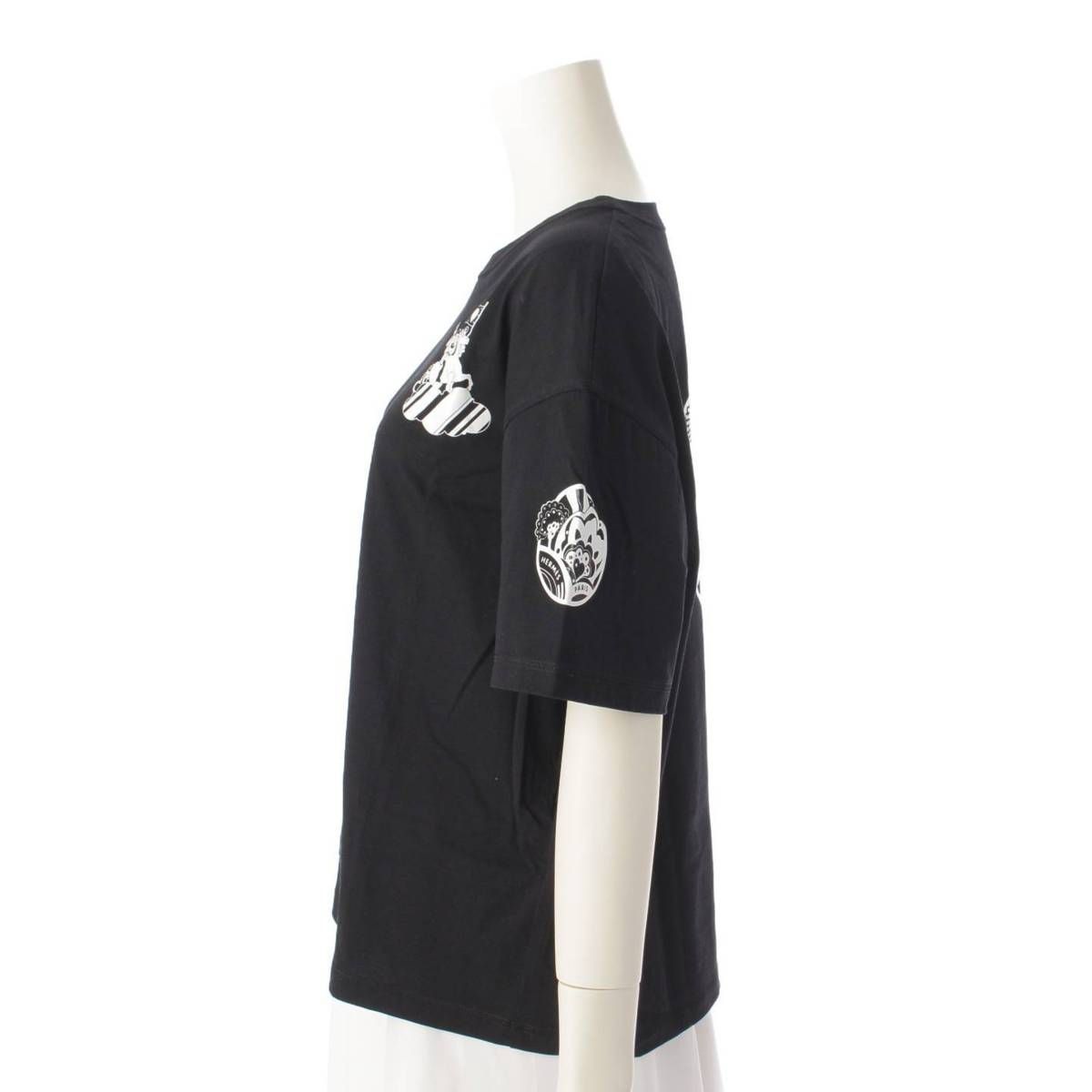 売り切り価格❗️エルメス♡フォーブルレインボー♡tシャツ♡38♡美品 エルメス フォーブルレインボー コットン Tシャツ ブラック