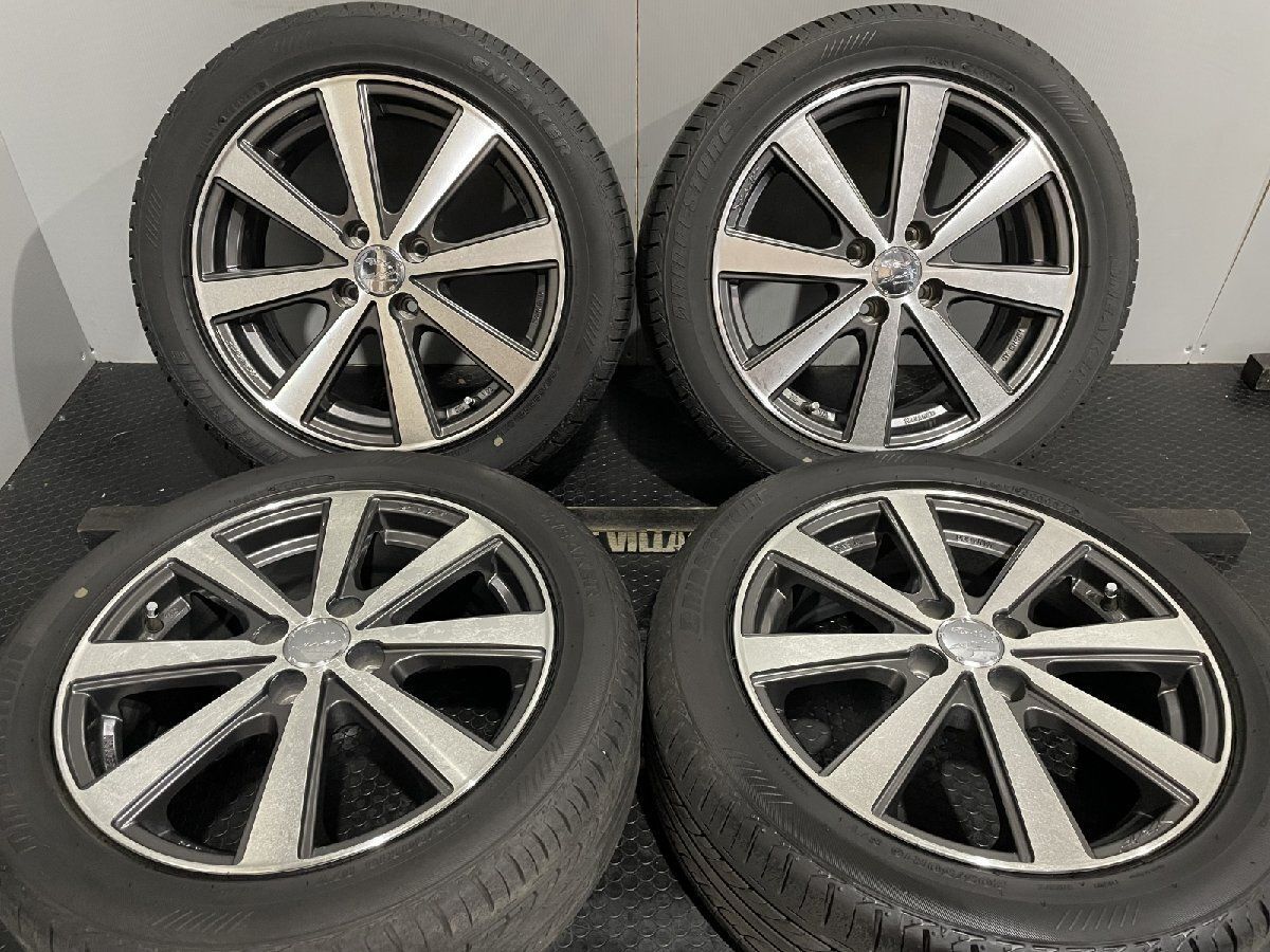 【BS SNEAKER SNK2 205/50R16】夏タイヤ【ENKEI SMACK 16インチ 6J4HPCD100+45】22年製 バリ溝 スイフト ロードスター等　(MTH555)クレジットカード QRコード決済可能 BS SNEAKER SNK2 205/50R16】夏タイヤ【ENKEI SMACK 16インチ