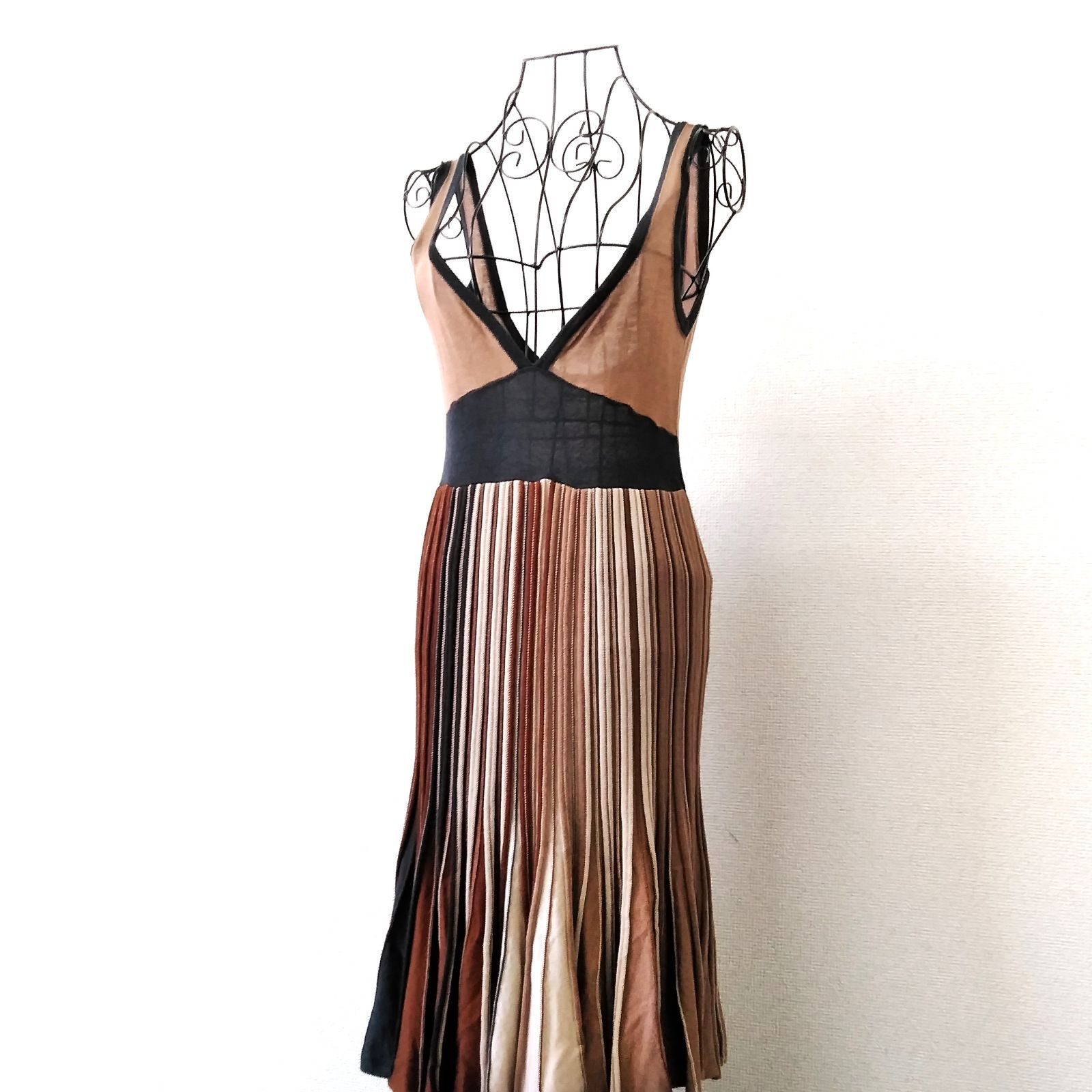 美品♡】スコット クラブ ニット素材 プリーツワンピース ニット  