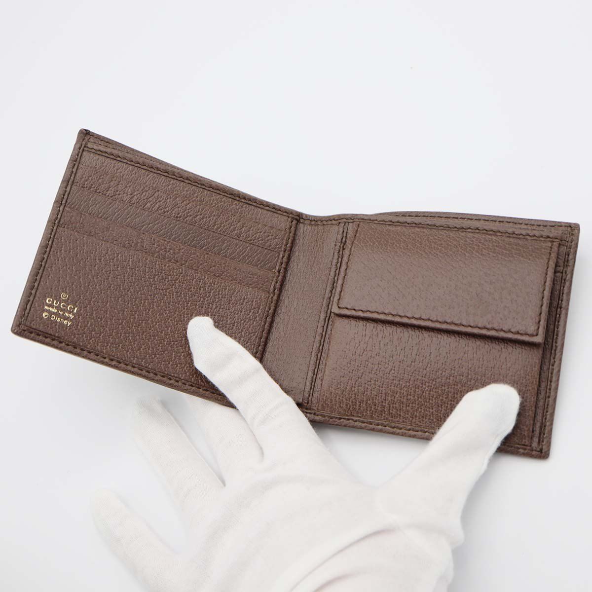 美品 GUCCI グッチ 二つ折り財布 ディズニー ドナルド GG