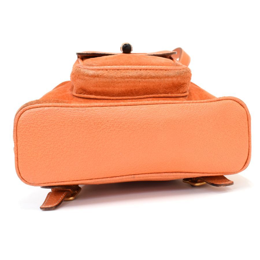 グッチ|ミニリュック|バックパック|003-2034-0030|バンブー|スエード|オレンジ|GUCCI