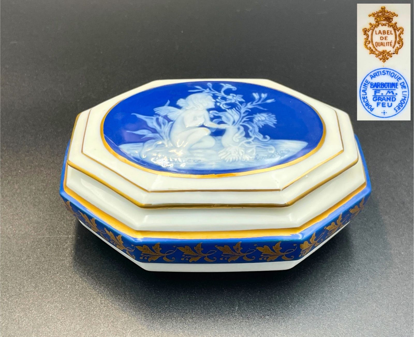 クレイユ窯 シャンソン皿 MON HABIT 14枚あり！美しい絵柄が魅力の