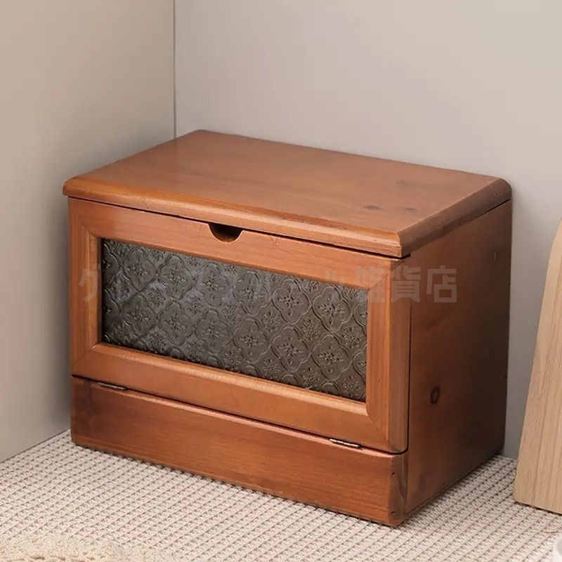 美品　ミニドレッサー 卓上 木製 ドレッサー メイクボックス小物入れ 鏡付き 新品?未使用】 小物入れ コスメボックス メイクボックス 鏡付き