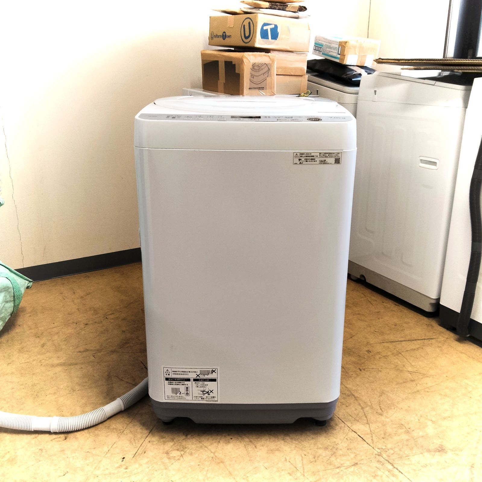 N-4887] シャープ 2023年製 全自動電気洗濯機 7.0kg ES-GE7G-W (リユース N-up) 長田の生活家電《洗濯機 》の中古あげます・譲ります｜ジモティーで不用品の処分