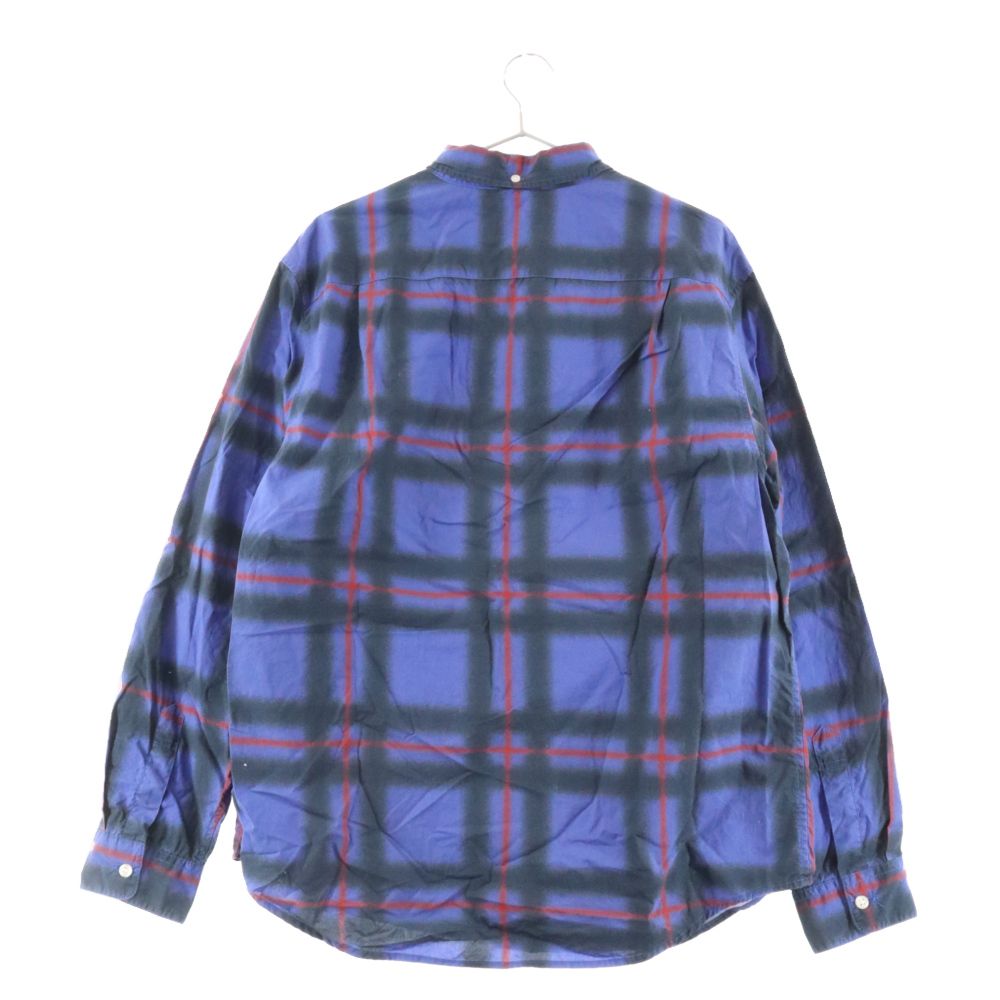 SUPREME (シュプリーム) 21SS Spray Tartan shirt スプレータータン 長袖チェックシャツ ネイビー - メルカリ