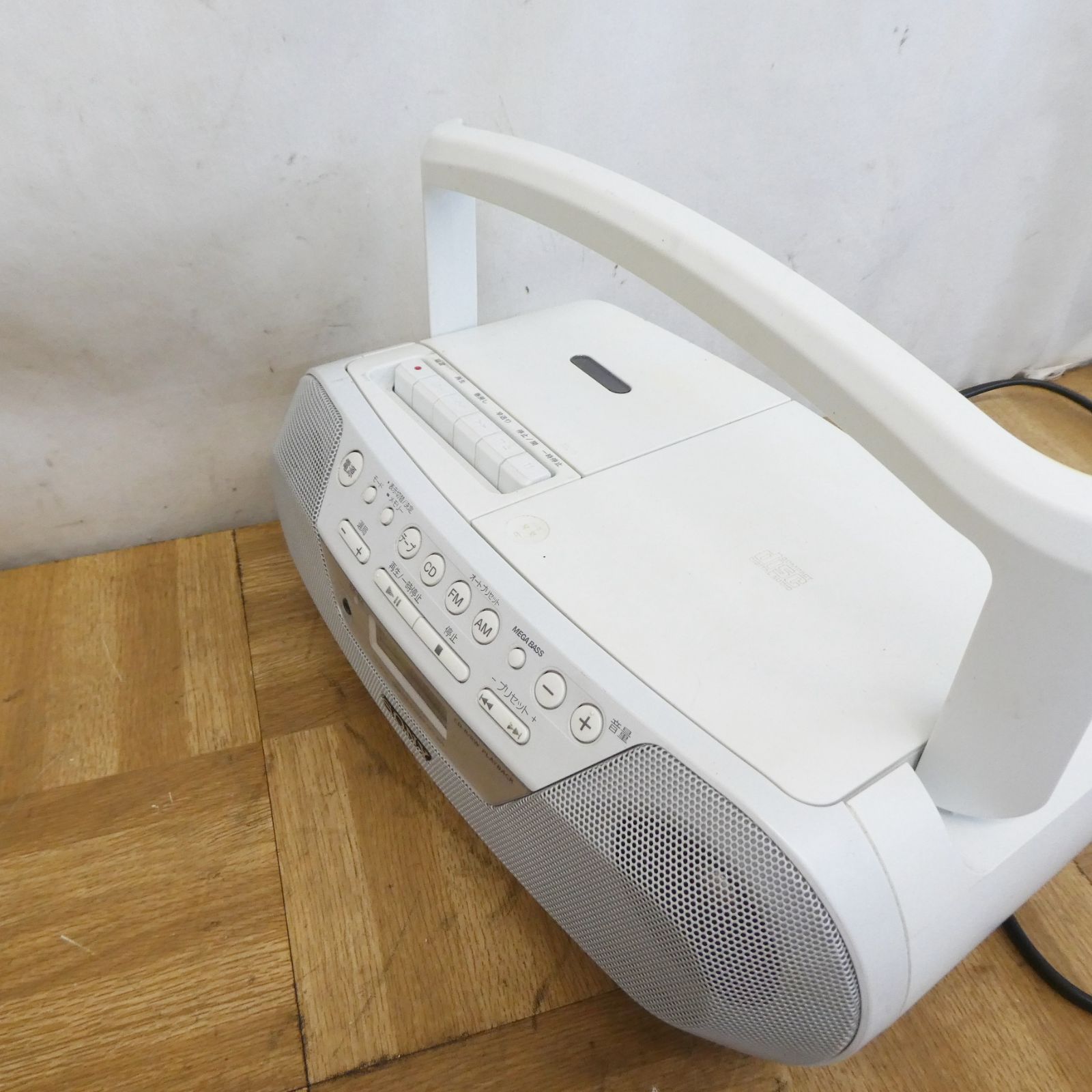 Q911【動作品】SONY CDラジオカセットコーダー S05 ホワイト CFD-S05/W