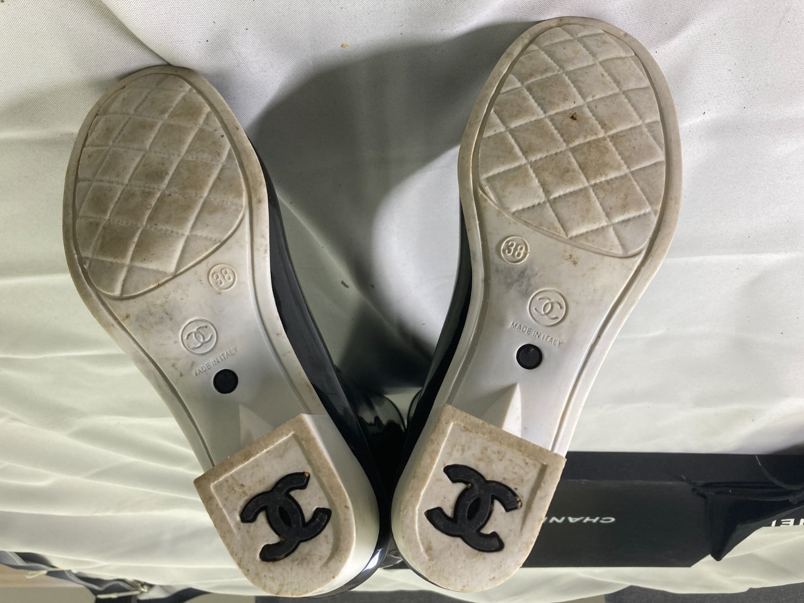 CHANEL シャネル レインブーツ 長靴（size38 ・日本サイズ24.0cm