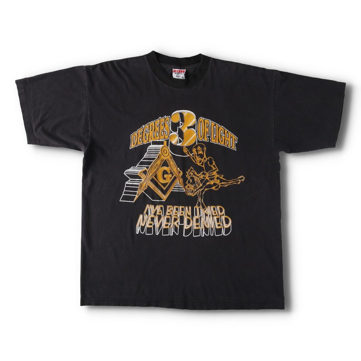 古着 90年代 Q-TEES MASON フリーメイソン プリントTシャツ メンズXL相当 ヴィンテージ|evb006720