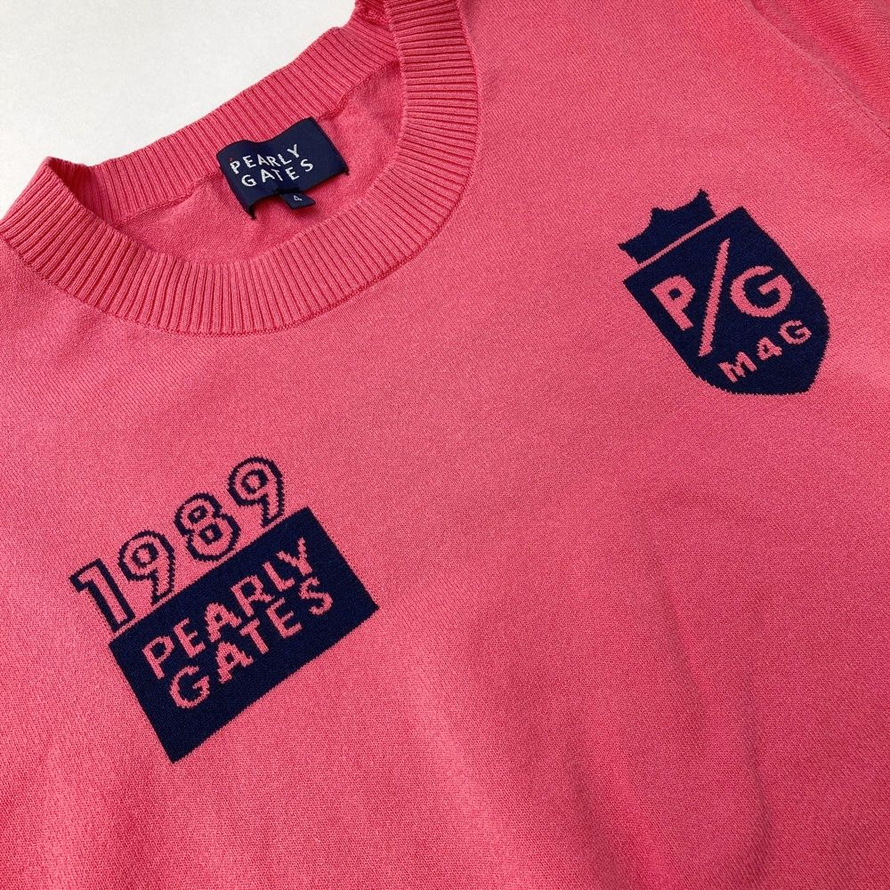 サイズ：4 PEARLY GATES パーリーゲイツ ニットセーター ピンク系