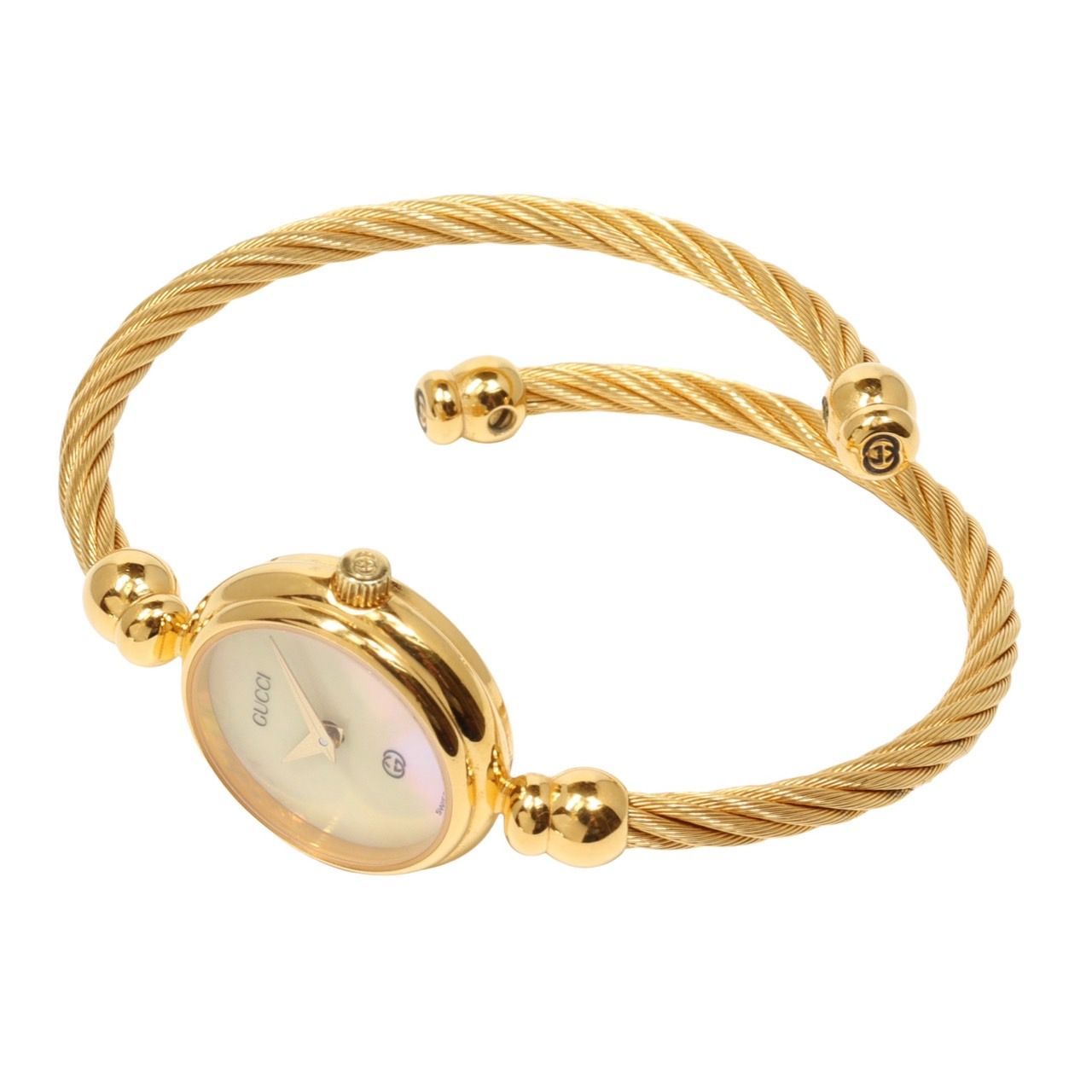 GUCCI グッチ バングルウォッチ 2700L GP ホワイトシェル文字盤