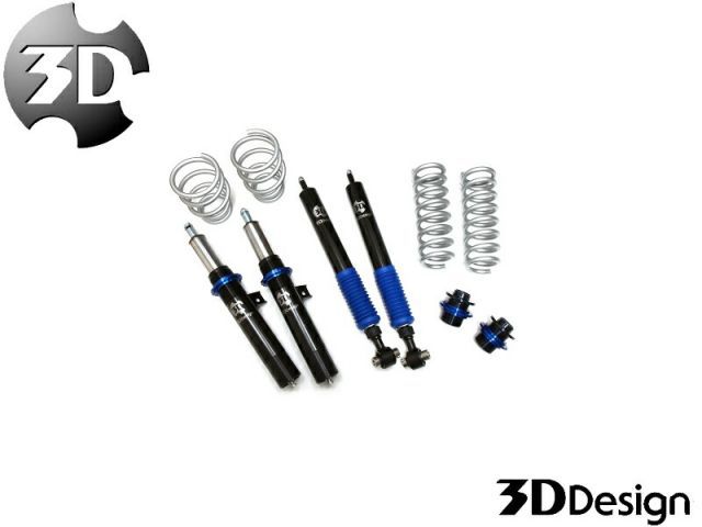 3Ddesign 車高調 BMW F30 リヤ 3DDesign リアディフューザー & 4テール エギゾーストシステム & H&R