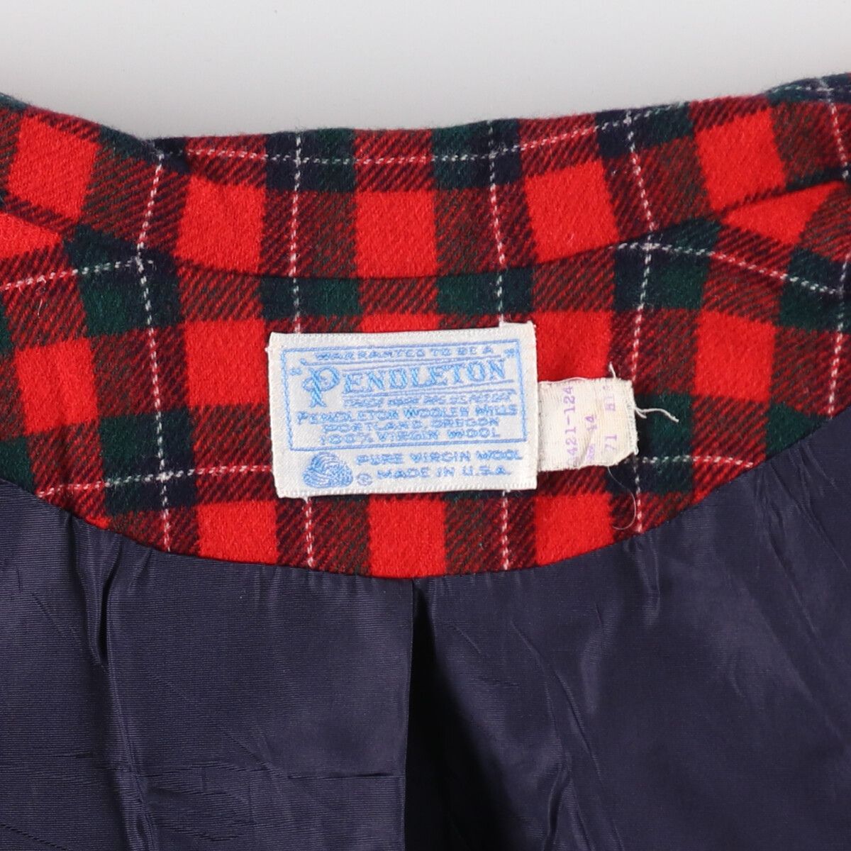 古着 70年代 ペンドルトン PENDLETON タータンチェック ウール  