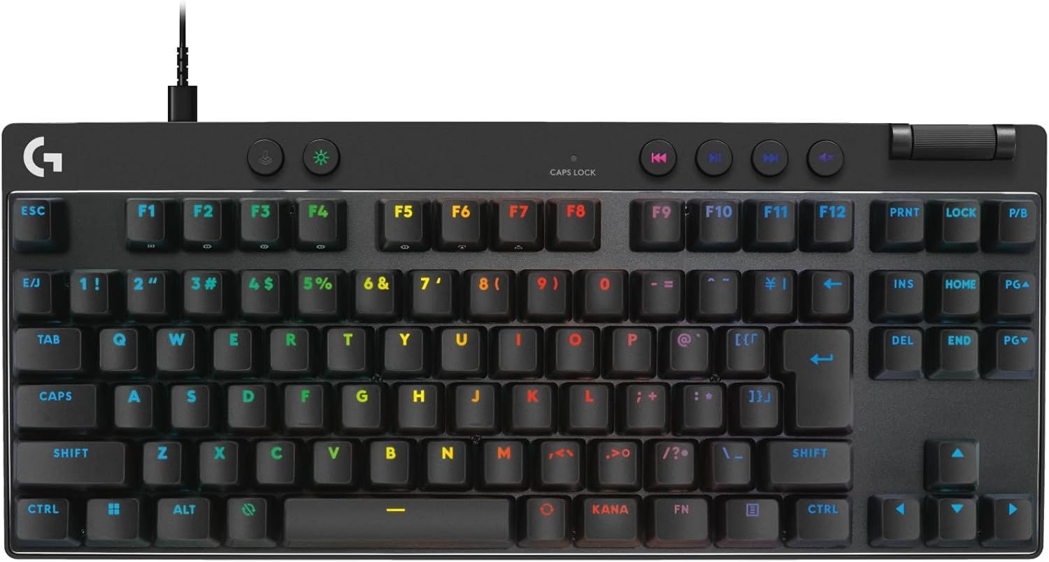 Logicool G ラピッドトリガー PRO X TKL RAPID ゲーミングキーボード アクチュエーションポイント 調整 押下圧 35g 日本語配列 G-PKB-TKL-RTBKd 有線 テンキーレス