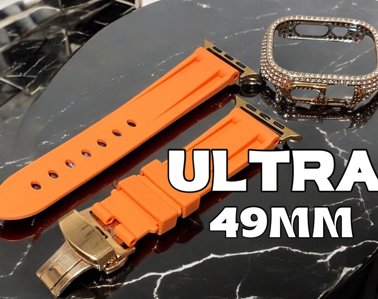 Ultra 49mm アップルウォッチ ケースキラキラ カスタム カバー Apple Watch ウルトラ ウルトラ2 メンズ レディース 45