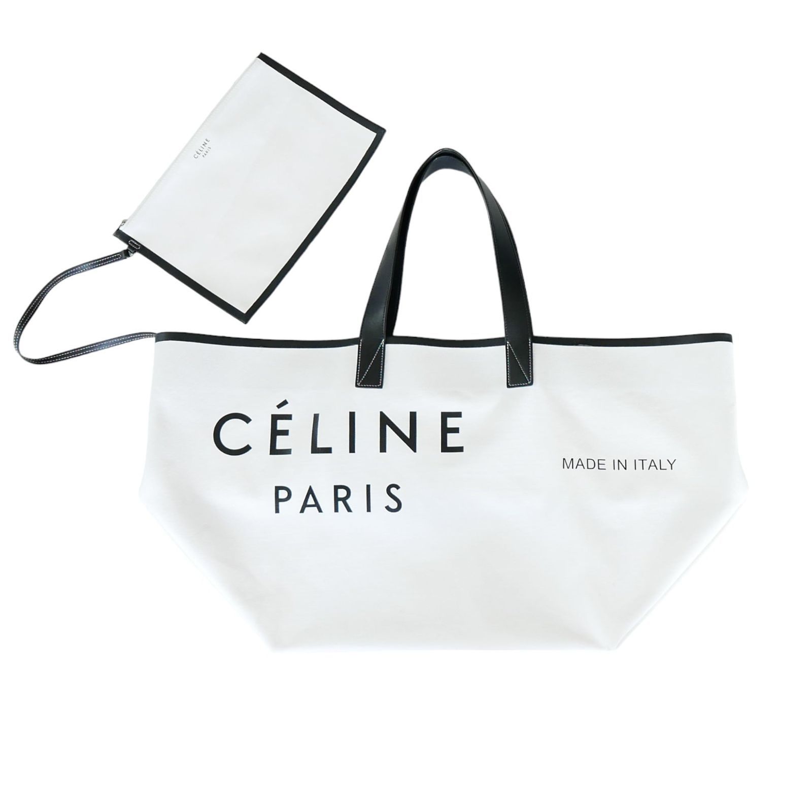 CELINE セリーヌ キャンバス トートバッグ バイカラー 旧ロゴ - メルカリ