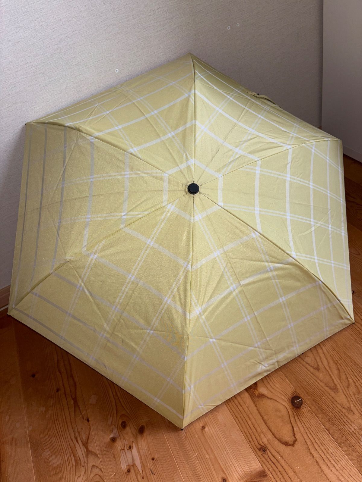 ⚪︎サンバリア100 2段折 コンパクト / チェック(イエロー) - メルカリ