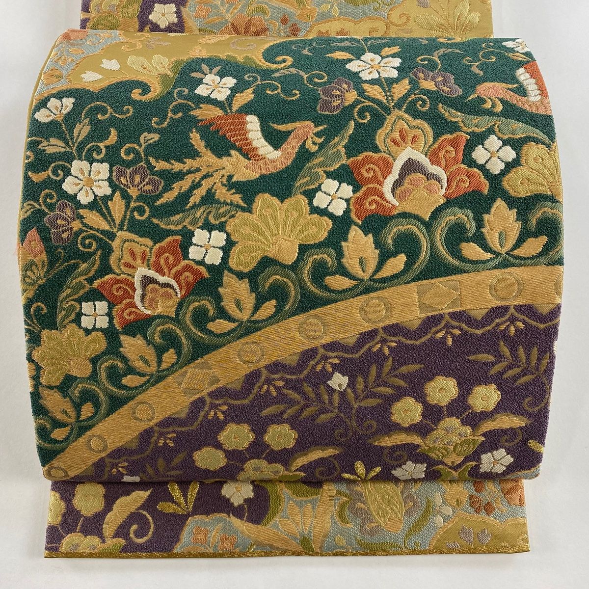 30%OFF ファッション 袋帯 美品 秀品 関西仕立て 鳥 枝葉 金銀糸