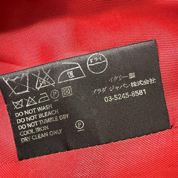 wnc プラダ PRADA コート 40 赤系 ロング イタリア製 レディース