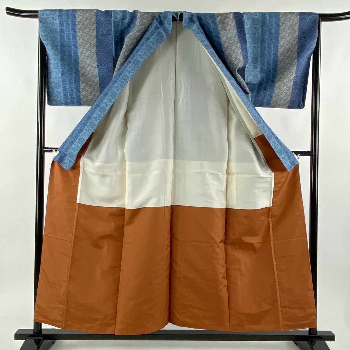 ★専用★未使用品 色無地 水色 身丈160cm 裄丈66.5cm 縫いの一つ紋 付下げ 身丈164cm 裄丈68cm L 袷 桜 草花 金銀彩 ぼかし 青緑