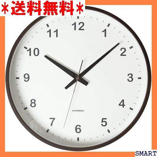 ☆人気_Z024 KATOMOKU plywood wall clock スイ 秒針 km-35L φ304mm