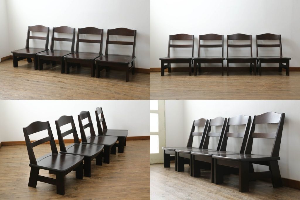 ☆事前問合せ必須☆ 北海道民芸家具 高座卓ダイニング セット 中古