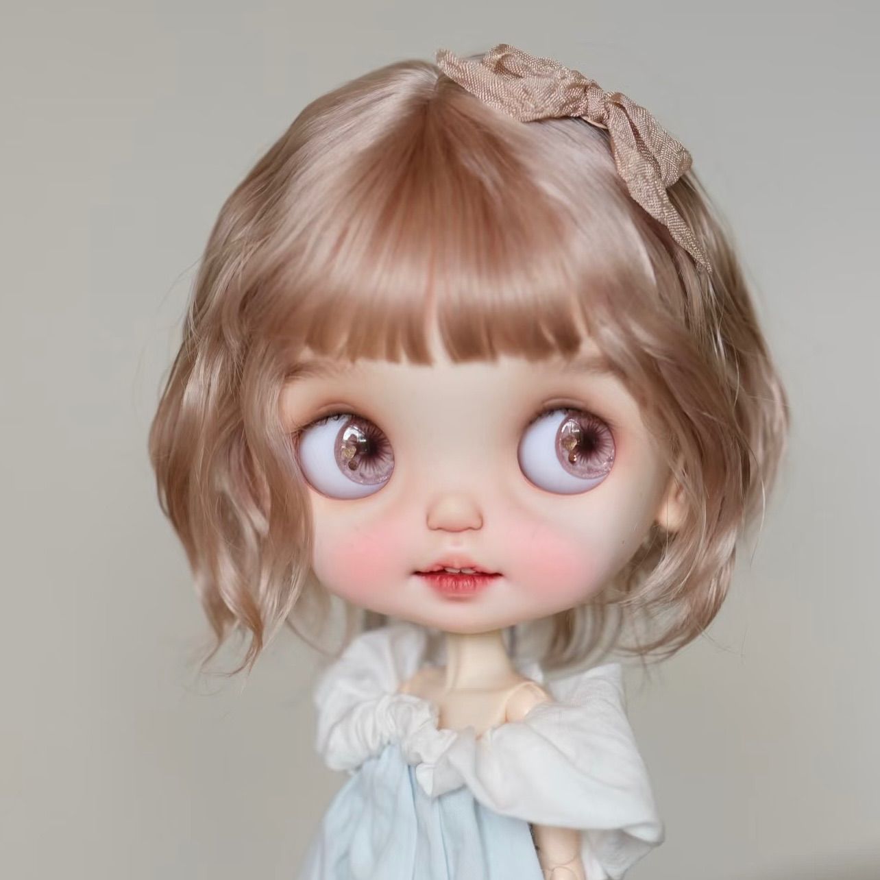 ブライス頭皮つきモヘア ブライス カスタムブライス 頭皮付きモヘアウィッグ