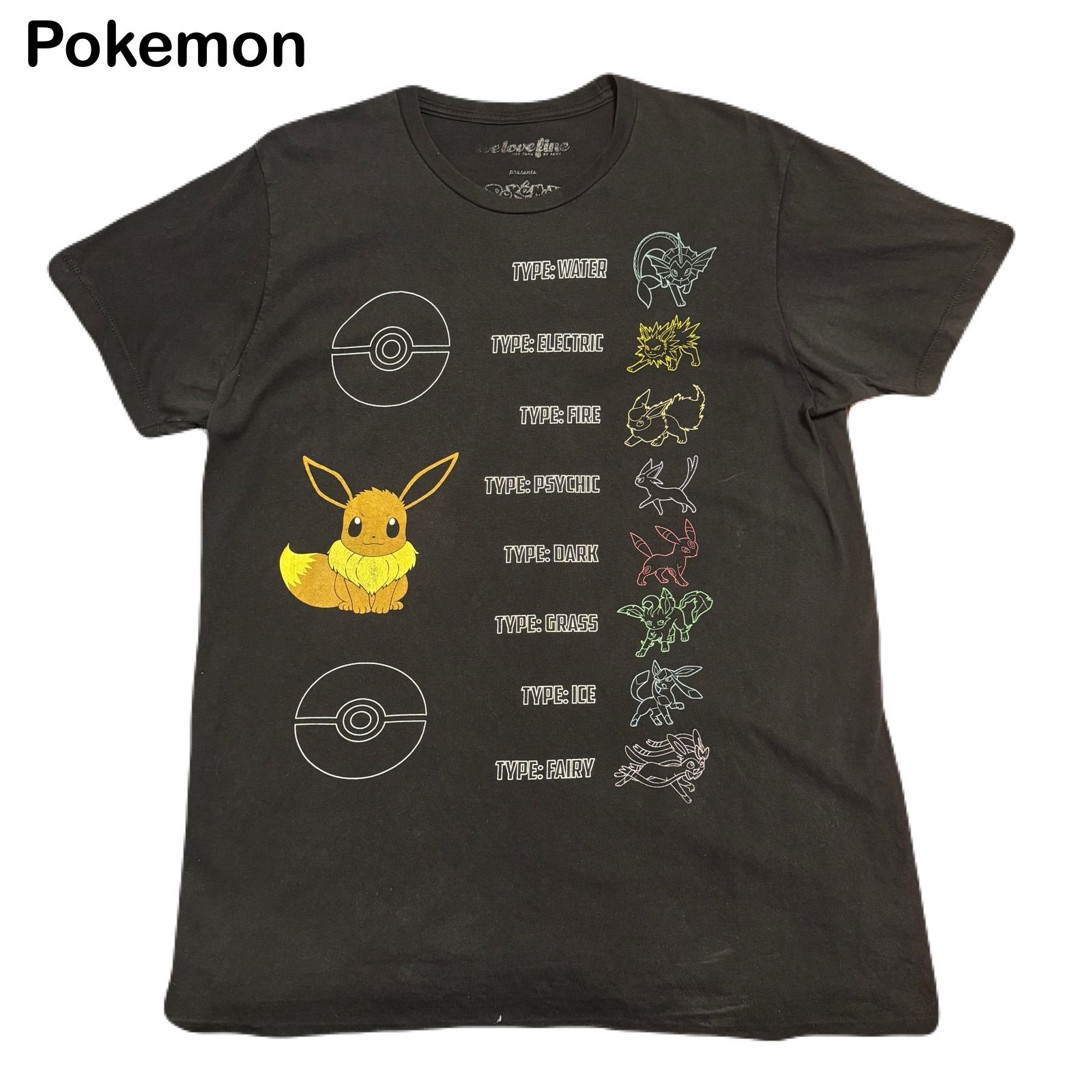 海外古着 Pokemon ポケモン ポケットモンスター イーブイ タイプ別進化 