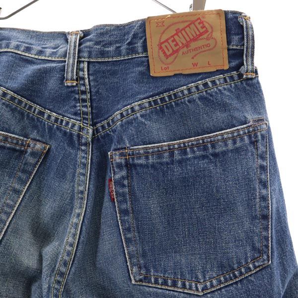 DENIME size30 ストレート デニムパンツ 赤耳 状態良好 ドゥニーム DENIME - ドゥニーム 裏リベット 赤耳 ストレートデニムパンツ