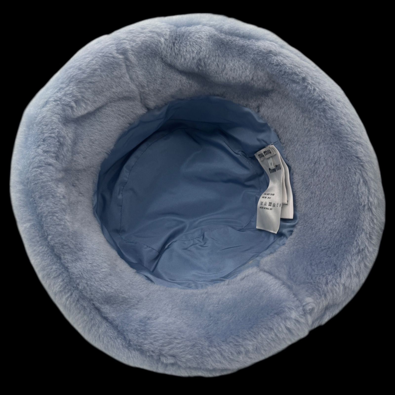 レア　ミュウミュウ　ムートン　帽子 高級 miu miu ミュウミュウ ムートン リアルファー シープスキン