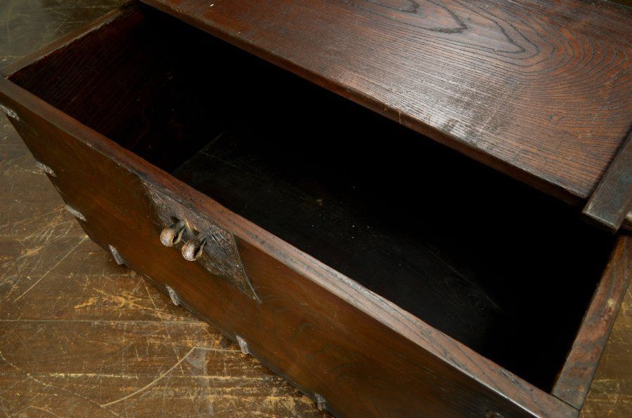 蔵A5487 李朝家具 バンダジ 欅 鍵付 鉄金具 李朝箪笥 WWW_IBETON_RU